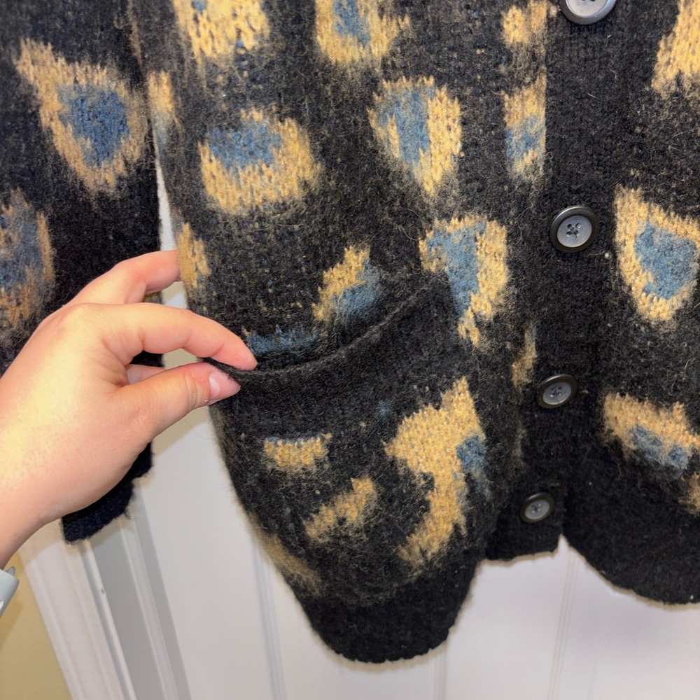 Ecoté Women’s Leopard Print Knit Cardigan Long Open Front | XS/S - Picture 6 of 8